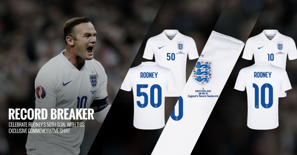 Wayne Rooney 50th Goal Commemorative Shirt