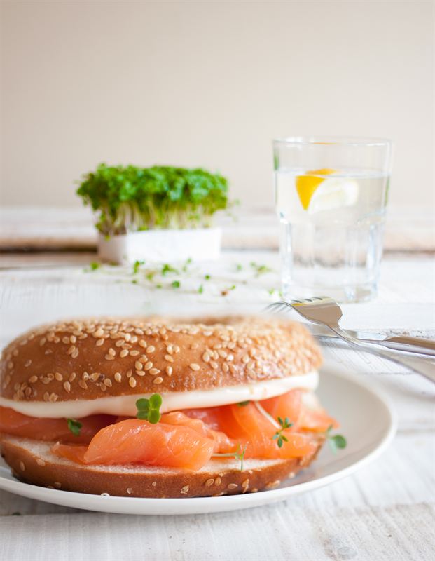 Primula Salmon and Cheese Bagel