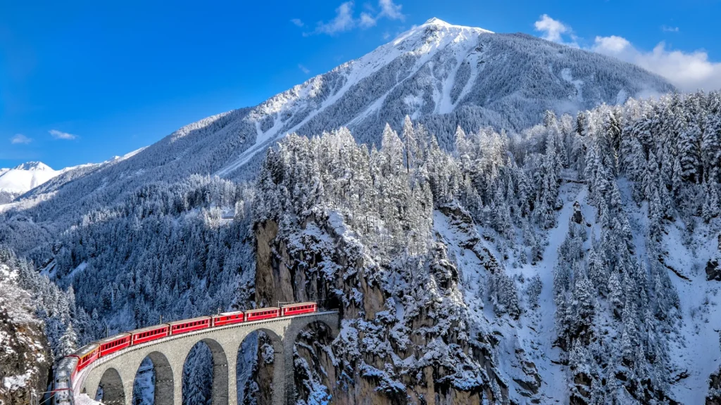 Swiss Alps train